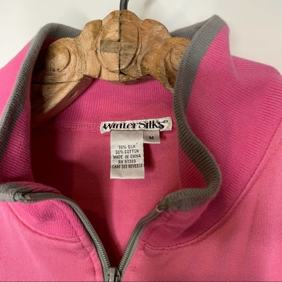 WinterSilks Pink Full Zip Jacket Size Medium - Picture 3 of 4
